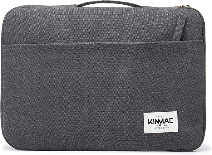 Kinmac 360° Protective Laptop Sleeve Case Bag Cover with Handle for MacBook Air 15 inch, and 15 inch-15.6 inch HP,Lenovo,Dell,ASUS,Acer Notebook Computer (Grey)