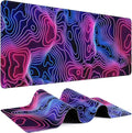 Gaming Mouse Pad - (31.5"×11.8") Topographic Large Mouse Pads for Desk - Desk Mat for Keyboard and Mouse with Non-Slip Base, Desks Pad Matfor Game/Office & Home