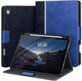 KingBlanc Case for iPad Air 13-inch M4/M3/M2 (2026/2025/2024) with Pencil Holder, Vegan Leather Cover, Auto Wake/Sleep, Multi-Angle Stand for Viewing & Drawing, Pencil Pro & USB-C Compatible, Blue