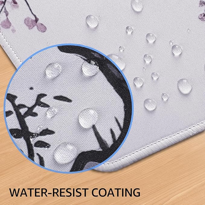 KTRIO Large Gaming Mouse Pad Desk Mat, Superior Micro-Weave Cloth, Non-Slip Rubber Base, Stitched Edges, Water-Resistant, for Gamer, Office & Home, 31.5 x 15.7 Inch, Zen Sakura