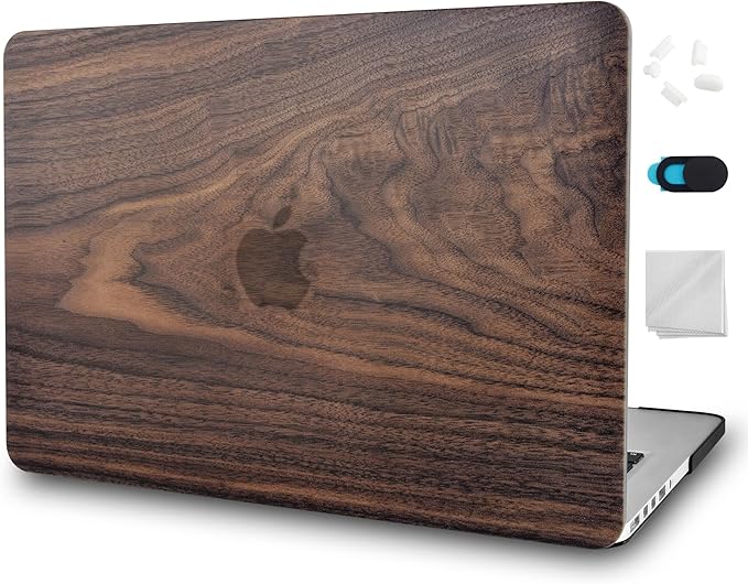 KECC Compatible with MacBook Air 13 inch Case 2026 2025 2024-2022 Release M5 M4 M3 M2 Chip A3449 A3240 A3113 A2681 Plastic Hard Shell for MacBook Air 13.6 inch, Walnut Wood