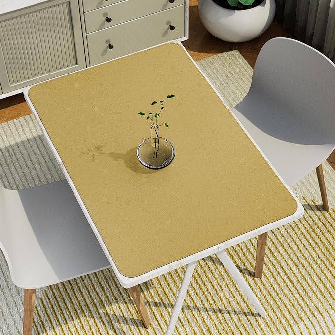 Chihein 35" x 24" Desk Mat with Cork & PU Leather, Dual Sided Desk Pad, Waterproof Computer Desk Mat for Gaming, Office, Home (Black)