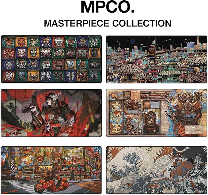 MPCO. Original Large Gaming Desk Mat – 36" x 17" Duraglyde Masterpiece Taimuzu Full Desk Mouse Pad for Smooth Precision – Non-Slip, Washable Extra-Large PC Mouse Pad for Gaming Sessions