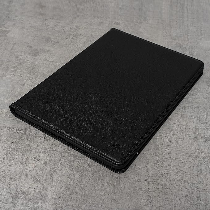 Porter Riley - Leather Case Compatible with iPad Pro 11" 5th Gen - M5 / M4 (2025/2024) Release. Premium Genuine Leather Stand/Cover/Flip Case (Pure Black)