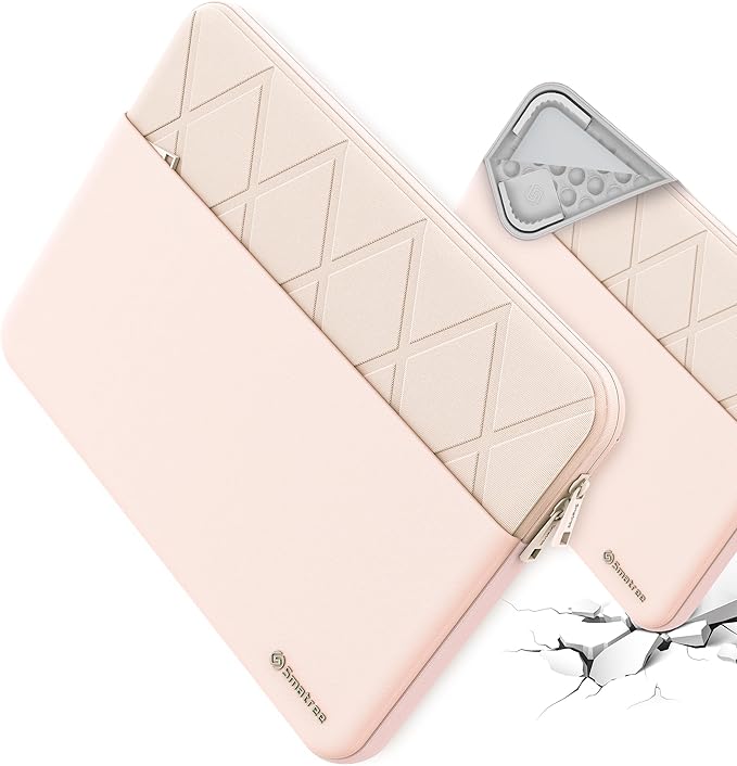 Smatree Laptop Sleeve for 14 inch ASUS ExpertBook B3 B3405/B5 B5405, for 14 inch ASUS ExpertBook CX54 Chromebook Plus CX5403, Case with Accessory Pocket, YKK Zipper, Pink (E460P)
