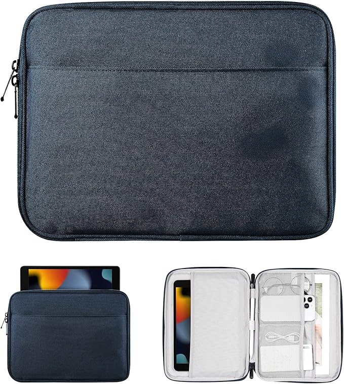 TiMOVO 9-11 Inch Tablet Sleeve with Pocket, Protective Carrying Case for iPad 11-inch A16 2025, iPad 10th Gen 10.9", Air 11"/10.9", Pro 11", Galaxy Tab A9+ 11", Space Gray