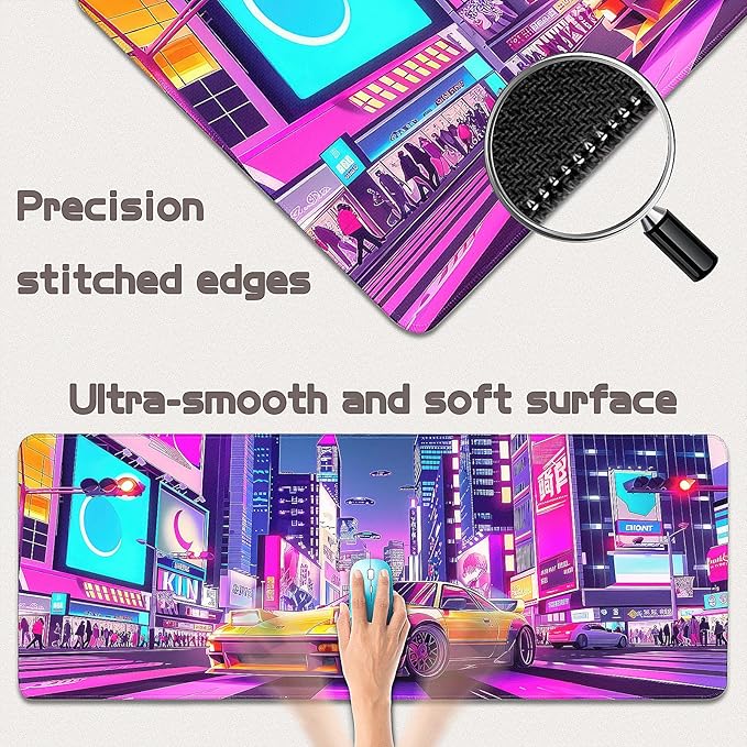Gaming Mouse Pad - (31.5"×11.8") Sports Car Large Mouse Pads for Desk - Desk Mat for Keyboard and Mouse with Non-Slip Base, Desks Pad Matfor Game/Office & Home