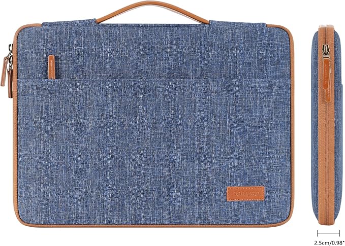 DOMISO 16 inch Laptop Sleeve Protective Case Cover Compatible with 16 16+ inch HP Dell ASUS Lenovo Chromebook,Waterproof Computer Cases Bag with Handle,Blue
