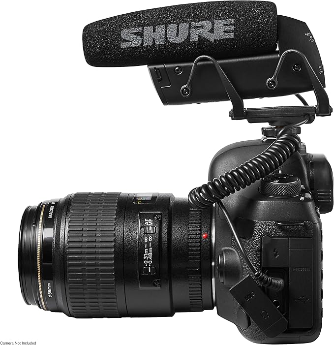 Shure VP83 LensHopper Camera-Mounted Condenser Shotgun Microphone for use with DSLR Cameras and HD Camcorders - Capture Detailed, High Definition Audio with Full Low-end Response