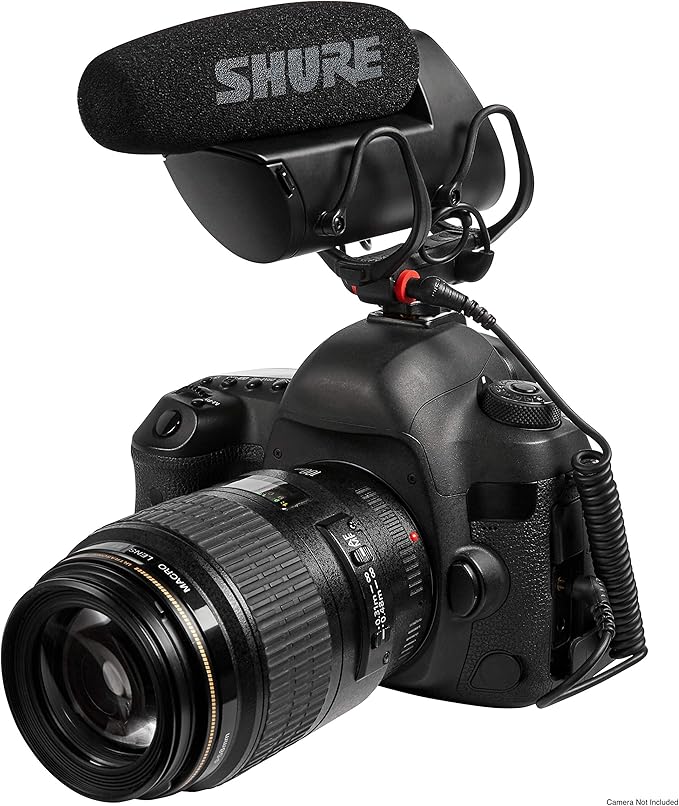 Shure VP83F LensHopper Camera-Mounted Condenser Shotgun Microphone with Integrated Digital Flash Recording - Windscreen, Superior RF Immunity, Backlit LCD, 5-Position Joystick, Rycote Lyre Shock Mount