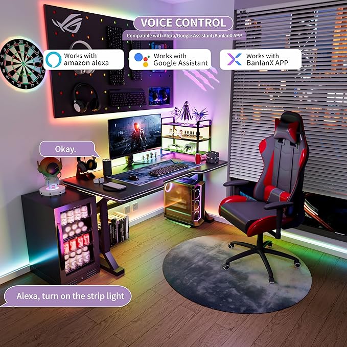 MIWISE RGB Smart IC COB LED Strip Lights Chasing Color, USB LED Strip Light Addressable, Rainbow Effect with Music Sync, App Control, Compatible with Alexa and Google for TV, Bedroom, Cabinet, 9.84ft