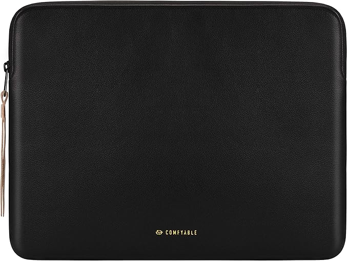 Comfyable Tablet Sleeve Compatible with iPad Air 11" M4 2026, iPad Pro 11 Inch M5 & Smart/Magic Keyboard with Pencil Holder-PU Leather Bag Water-Resistant Slim Case - Black Pebbled