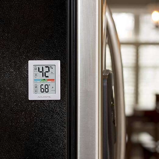 AcuRite Humidity Meter Hygrometer and Indoor Digital Thermometer with Temperature Gauge and Humidity Gauge,Room Thermometer Comfort Scale,3 x 2.5 Inches,White (01083M),(Pack of 12)