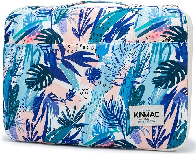 Kinmac 360 Degree Protective Laptop Sleeve Case Bag with Handle for MacBook Air 15 inch and 15 inch-15.6 inch HP Lenovo Dell ASUS Acer Notebook Computer (Sea Grass)
