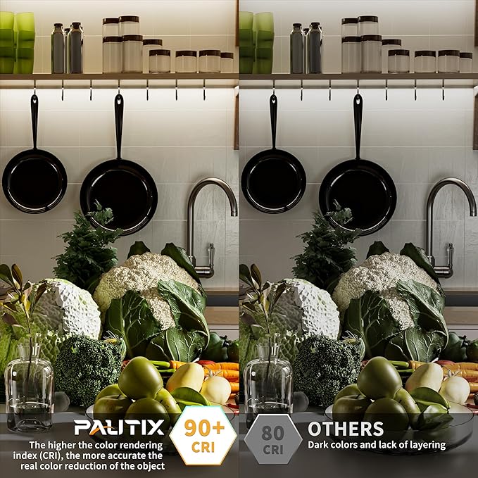 PAUTIX 24V LED Strip Light Cool White 5000K,20ft/6.1m COB LED Strip Light,Super Bright Flexible LED Tape Light for Kitchen,Stairs,Display Cabinet,Bedroom(Power Supply&Controller Not Included)