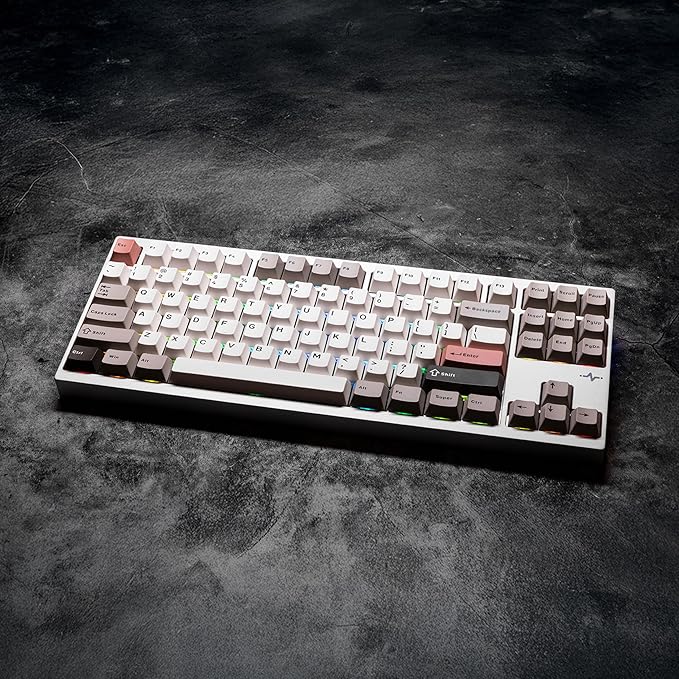 KEEBMONKEY WOBKEY Crush 80 Reboot CNC Aluminum 5-Second Quick-Release Triple-Mode Connectivity Mechanical Keyboard with Superior Acoustics (Pro Champagne Gold)