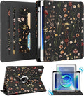 Kidcube for iPad Air 3rd Generation Case/Pro 10.5 Inch Case - Women Girls Cute Rotating Stand Folio Cover with Pencil Holder & Card Slot Girly Flowers Floral Design Cover for iPad Pro 10.5''/Air 3rd