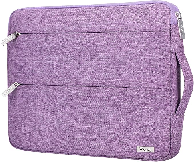 Voova 15.6 16 Inch Laptop Sleeve Case Compatible with MacBook Pro 16 M1/M2/M3/M4 Max 2019-2025, 15.6-16” Hp Lenovo Acer Asus, Waterproof Slim Computer Bag Cover with Handle, Lavender