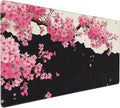 Extra Large Mouse Pad, Cherry Blossom Floral Pattern, Non-Slip Rubber Base, 35.4 x 15.7 Inches, Rectangular Desk Pad
