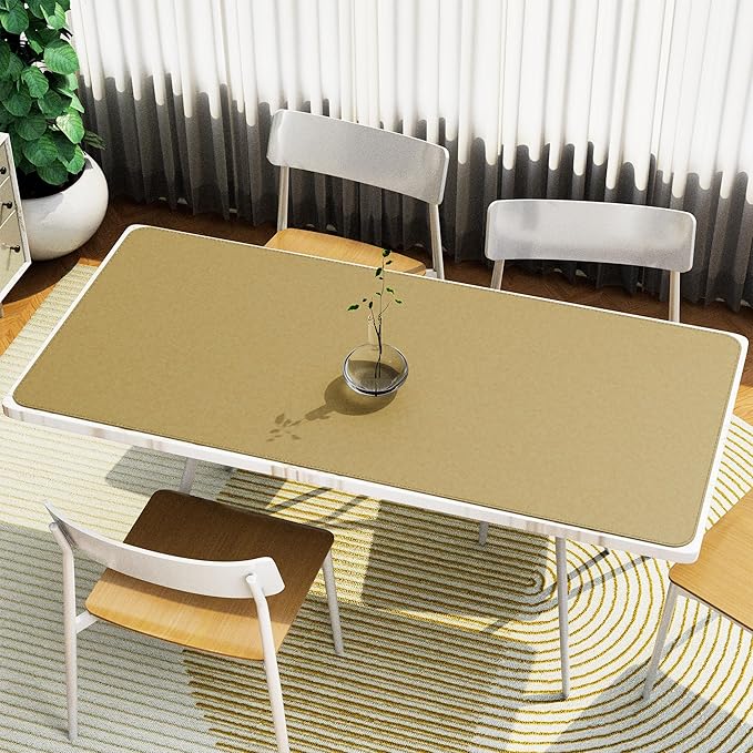 Chihein 51” x 24” Cork & PU Leather Desk Mat (Black) - Large Mouse Pad, Double Sided Waterproof Desk Pad Protector for Gaming, Office, Home