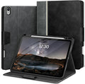 KingBlanc Case for iPad Air 13-inch M4/M3/M2 (2026/2025/2024) with Pencil Holder, Vegan Leather Cover, Auto Wake/Sleep, Multi-Angle Stand for Viewing & Drawing, Pencil Pro & USB-C Compatible, Black