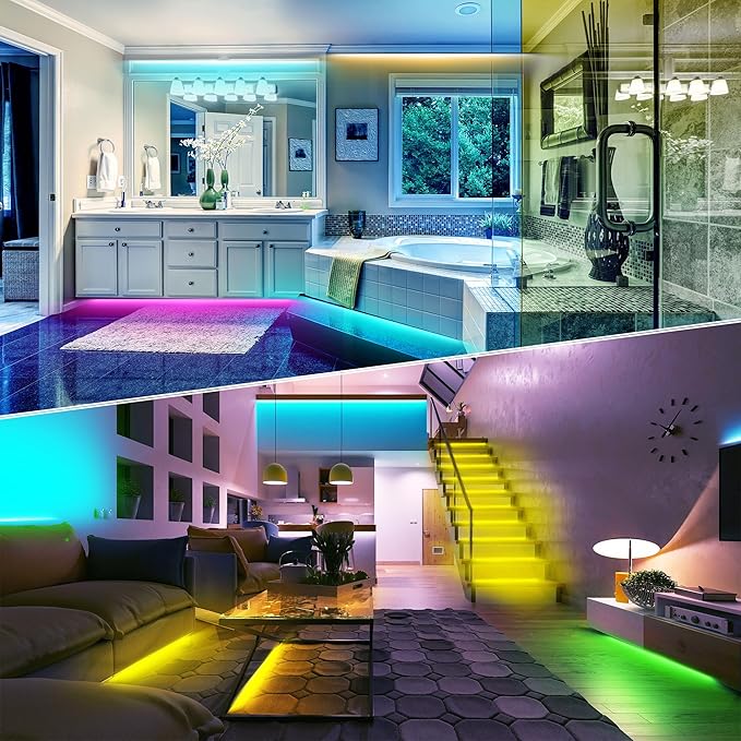 Led Lights for Bedroom 200FT Music Sync Color Changing Led Strip Lights with Remote and App Control, RGB Led Light Strip DIY Design Led Lights for Room, Christmas Decor, Gaming Accessories (2*100FT)