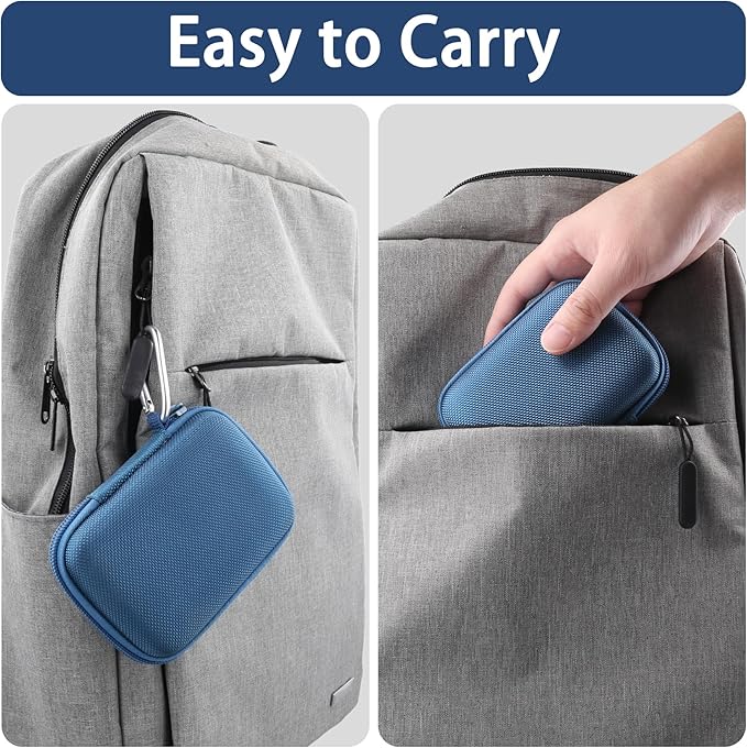 Hard Carrying Travel Case for PLAUD Note/Note Pro AI Voice Recorder,Compatible with Digital Recorder and Magnetic Protective Case(Dark Blue)
