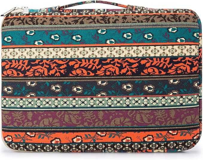 Kinmac 360° Heavy Duty Protective Laptop Computer Sleeve case Bag Cover with Handle for MacBook Pro 14 inch,14 inch-14.4 inch HP Lenovo Dell ASUS Acer Laptop (New Bohemian)