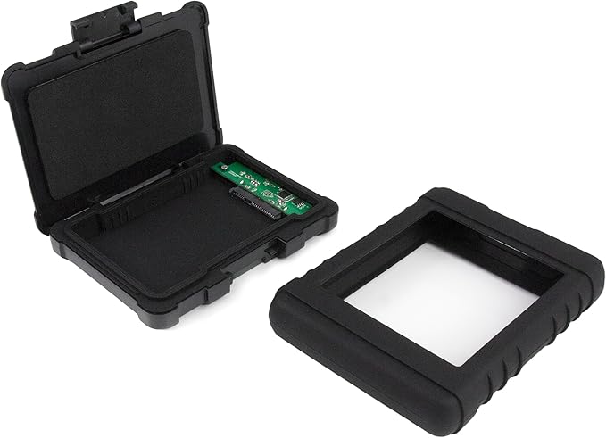 StarTech.com USB 3.0 to 2.5" SATA SSD/HDD Enclosure - UASP Enhanced External Hard Drive Enclosure - MIL-STD-810G Rated Case (S251BRU33),Black