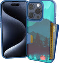 Smartish® iPhone 15 Wallet Case - Wallet Slayer Vol. 1 [Slim + Protective] Credit Card Holder - Drop Tested Hidden Credit Card Slot Cover for Apple iPhone 15 - Moving Mountains