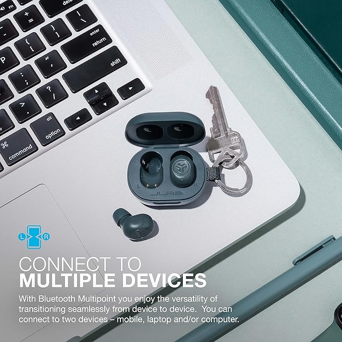 JLab JBuds Mini, True Wireless Earbuds, Bluetooth Multipoint, IP55 Sweat Resistant, Be Aware Audio, Sage