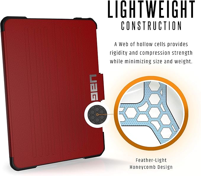 UAG Folio iPad Pro 11-inch (1st Gen, 2018) Case Metropolis [Magma] Feather-Light Rugged Military Drop Tested iPad Cover with Apple Pencil Holder