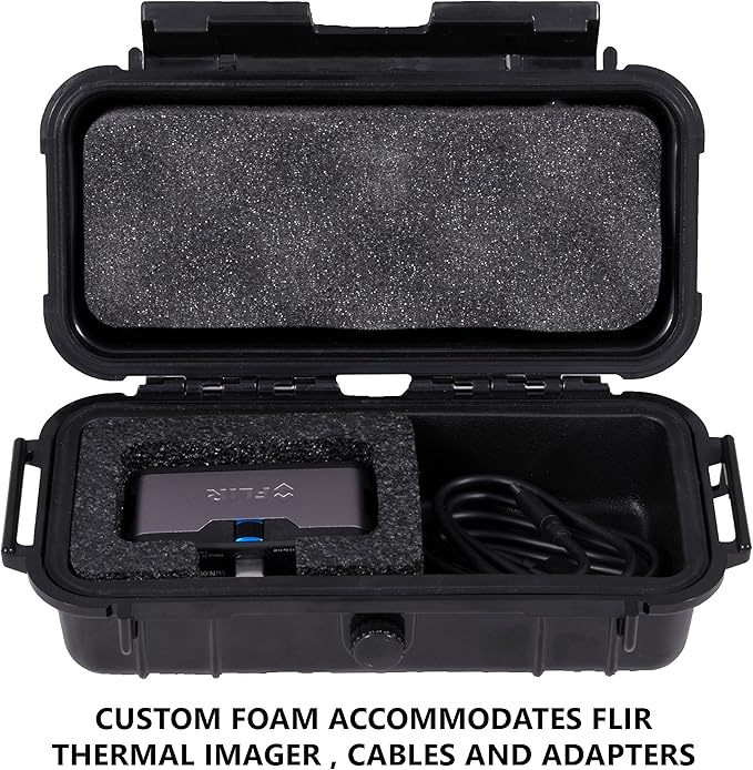 CASEMATIX Thermal Camera Case Compatible with FLIR One Pro and Gen 3 Thermal Imager Topdon Tc002C Fluke TC01B TC01A Thermal Imaging Cameras for IOS and Android, Waterproof Case Also Fits Cables