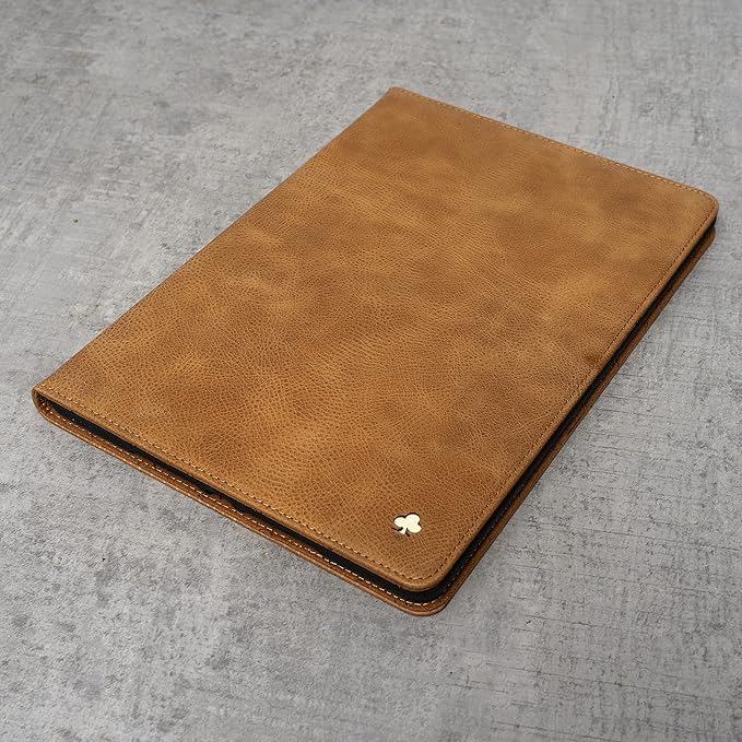 Porter Riley - Leather Case for iPad Pro 12.9" 6th / 5th / 4th Gen. Premium Genuine Leather Stand/Cover/Flip Case (Tan)