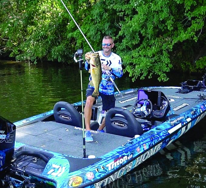 YOLOtek Veteran Owned - PS53 SuperBundle - GoPro Boat Mount & Constant Power - Go Pro Camera Bass Boat Accessories - for All Action Camera - Fishing Camera Power Pole (SuperBundle)