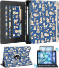 Kidcube for iPad Air 11 Inch Case M3/M2, Air 5th/4th Generation Cases 10.9'', Pro 11'' 2020 - Women Girls Kids Aesthetic Cute Rotating Stand Folio Cover with Pencil Holder & Card Slot Cool Dogs