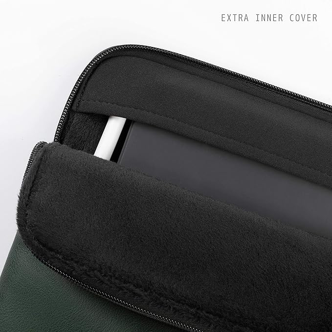 Comfyable Tablet Sleeve Compatible with iPad Air 11" M4 2026, iPad Pro 11 Inch M5 & Smart/Magic Keyboard with Pencil Holder-PU Leather Bag Water-Resistant Slim Case - Midnight Green