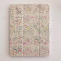 Auto Sleep/Wake Adjustable Stand Leather Folio Case with Kickstand Stylus Holder for Apple Air 10.9-inch 4 4th Generation 2020 Yellow Flowers Floral Pretty Chic Classic Vintage Girls Women