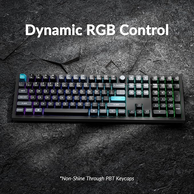Keychron Q6 Ultra 8K Polling Rate Aluminum Wireless Mechanical Keyboard, 2.4 GHz/Bluetooth/Wired Full-Size Custom RGB, Hot-Swappable Silk POM Red Switch for Mac Windows Linux - Black