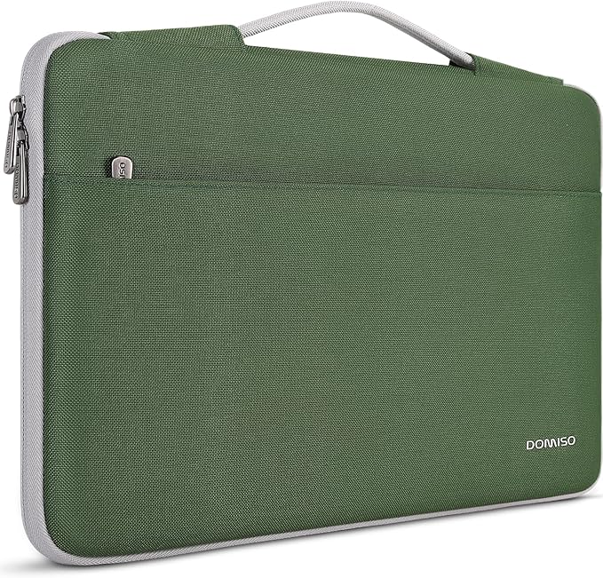 DOMISO 17.3 inch Laptop Case Sleeve Protective Cover Compatible with 17.3 inch HP Pavilion Envy 17/Lenovo IdeaPad/Acer/ASUS/Dell/Alienware/LG Gram,Water Resistant Computer Bag,Avocado Green