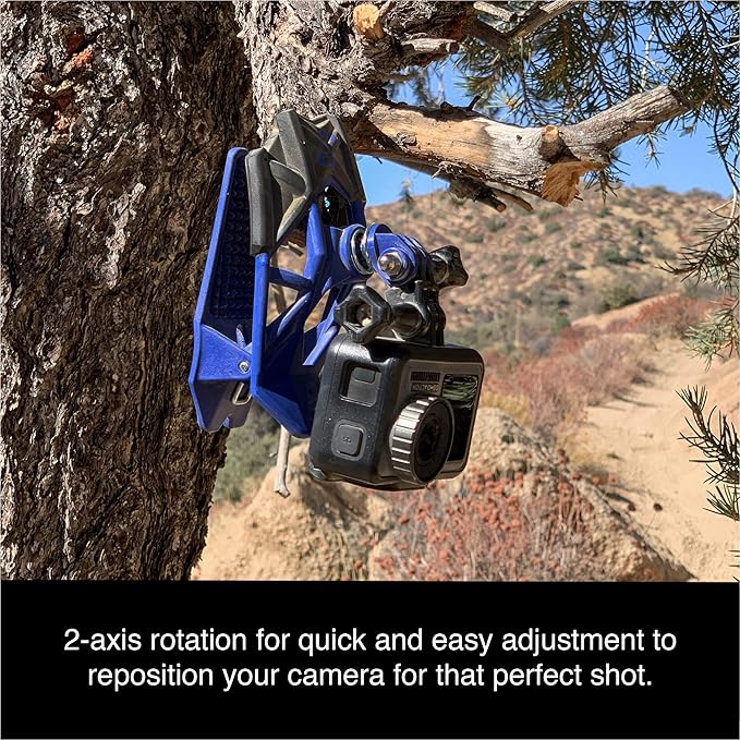 Dango Design Gripper Mount for GoPro/Osmo/Insta360 | Universal Helmet Clamp Mount for Action Cameras | Dirtbike, Motocross, Enduro, Motorcycle, and ATV Helmets | Stealth Black