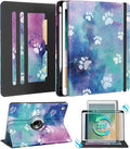 Kidcube for iPad 5th Generation Case 2017/Air 1st 2013/Pro 9.7 Inch Case 2016 - Women Girls Kids Cute Rotating Stand Folio Cover with Pencil Holder & Card Slot Kawaii Cartoon Cool Dogs Design Cover