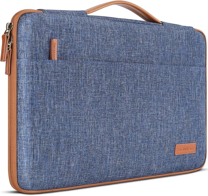 DOMISO 17.3 inch Laptop Case Sleeve Protective Cover Compatible with 17.3 inch HP Pavilion Envy 17/Lenovo IdeaPad/Acer/ASUS/Dell/Alienware/LG Gram,Water Resistant Computer Bag with Handle,Blue