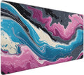 Gaming Mouse Pad, Abstract Fluid Design, 35.4 x 15.7 Inches, Non-Slip Rubber Base, Washable Desk Mat for Office and Gaming