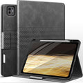 auaua Case for iPad Pro 13 Inch (M5/M4) 2025/2024, PU Leather Case with Pencil Holder, Supports Pencil Pro and Pencil(USB-C), Adjustable Angles, Auto Sleep/Wake (Grey)