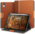KingBlanc for iPad mini 7 (A17 Pro) Case, iPad mini 7th/6th Generation Case (2024/2021 8.3-inch) with Pencil Holder, PU Leather Stand Cover, Auto Sleep/Wake, Multi-Angle for Viewing/Typing, Brown