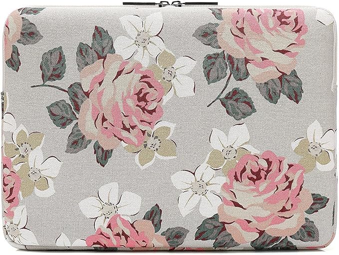 Canvaslife Pink Rose Patten Laptop Sleeve 14 inch 14.0 inch Laptop case Bag