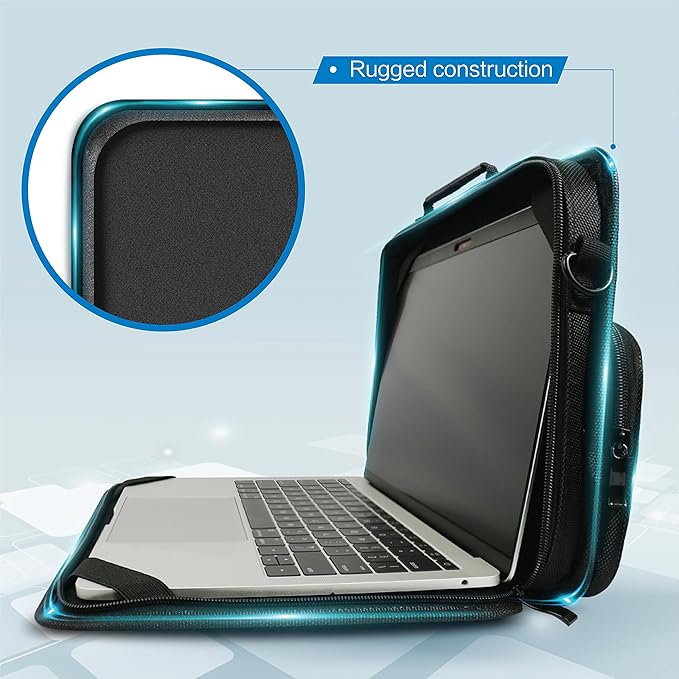 iBenzer 20 Pack Stay in 11 Inch Shockproof Protective Always On Laptop Sleeve Case for 11.6 MacBook, Chromebook, Ultrabook, Black LS-BPS-0111BK