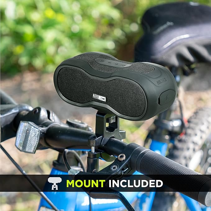 Altec Lansing - BoomJacket Wireless Bluetooth Speaker, Magnetic Waterproof Speaker, IPX7 Outdoor Speaker with 24H Playtime, Portable Speaker with Carabiner, Mountable, Quick Charge
