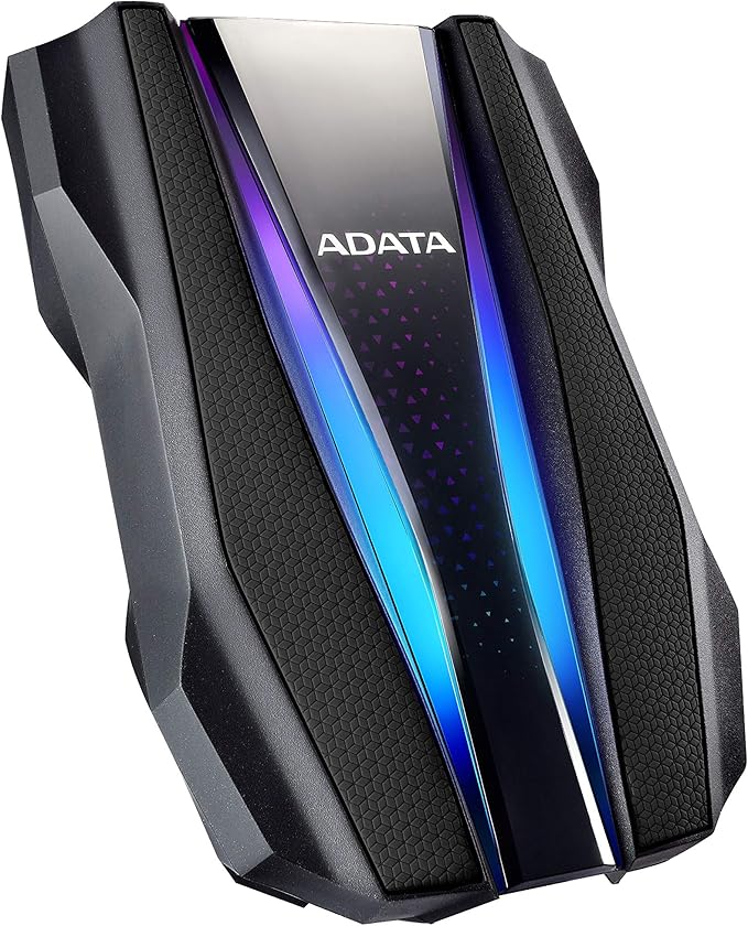 ADATA HD770G 1TB RGB USB 3.2 IP68 Waterproof Dropproof Dustproof External Portable HDD Black (AHD770G-1TU32G1-CBK)